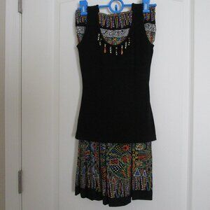 designer tank and skirt set